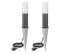 2x Luce di percorso GROPO / bitta per esterni IP44 41 cm antracite 1x E27 max.