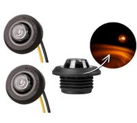 2x Luce di posizione laterale arancione 12/24V LED omologata per auto camper ...