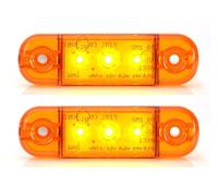 2x Luce di posizione LED arancione 12V/24V luce di posizione per camion box c...