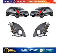 2X Luce Fendinebbia Paraurti Anteriore Griglia Striscia Cromo Per Opel Corsa D