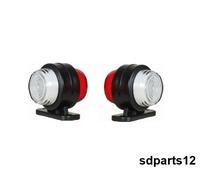 2x Luce Ingombro 12V 24V Bianco Rosso Neon Fanalino Posizione Laterale in Gomma