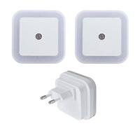 2x Luce notturna a LED, Spina luce notturna a parete con sensore intelligente Spina on/off automatica a parete per camera da letto, corridoio, scale (2 pezzi Bianco caldo)