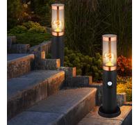 2x Luce per Esterni Sensore di Movimento Lampione Rauch Zoccolo Giardino H 45cm [EEK: Non valutato]