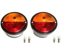 2x Luce Posteriore Rotondo Con Indicatore ⌀ 132 Trattore 12/24V Lampadina 12V