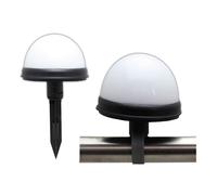 2x Luce Solare LED Balcone Lampada Sfera Corrimano Ringhiera Del