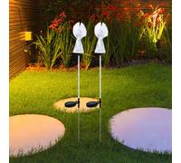 2x luci di angeli solari decorative da giardino a led luci di palo per prato