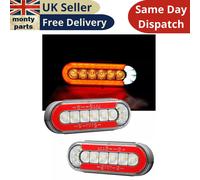 2X Luci Indicatori Posteriori A LED Dinamici Neon Per Iveco MAN 12-24V