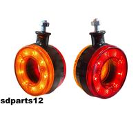 2x Luci Ingombro Per Specchietto Indicatore Di Direzione Arancione/Rosso Camion