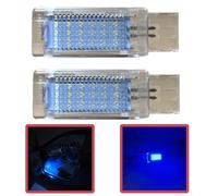 2x Luci Pedana LED LiteSync Per Skoda Roomster 2006- Blu 18-SMD No Error CANbus