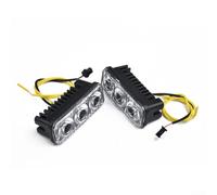 2x Luci per drl LED 3 per smd per ambra Impermeabili 2x Luci | 3 LED per bianchi per drl, 3 per ambra segnale, lente PC per trasparente, impermeabile IP67, sicurezza guida