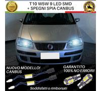 2X LUCI POSIZIONE 9 LED PER FIAT IDEA T10 W5W CANBUS NO ERRORE 6000K LUCE BIANCA