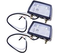 2x Luci Targa 12V Per Rimorchio Caravan Camper Wohnmobil 5W C5W Nero Trasparente