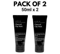 2x Lumin Carbone Maschera Argilla per Uomo - Pulizia Profonda Controllo Olio