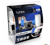 2x LUNEX H8 PLASMA XENON Lampadine alogene faro 12V 35W PGJ19-1 5000K Hard Case