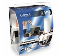 2x LUNEX PLATINUM WHITE H9 4000K Lampadine per fari 12V 65W PGJ19-5 Hard Case