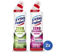 2x Lysoform Wc Gel 750 Ml. Zero Calcare Misto Rosa/Lime Made In Italy (1 PEZZO