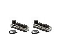 2X Macropad Macro Tastiera Meccanica RGB Gaming Manopola di Programmazione Personalizzata Tastiere 3 Tasti per Photoshop