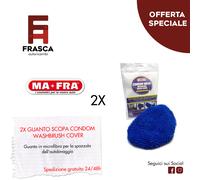 2x Mafra Condom Wash Guanto Microfibra Scopa Autolavaggio Protezione Carrozzeria