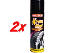 2X MAFRA EXTREME BLACK NERO GOMME LUCIDANTE GOMME SPRAY MA FRA MA-FRA 500ML AUTO