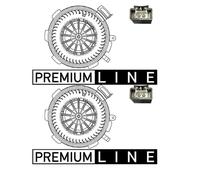 2X Mahle AB 89 000P Ventilatore Interno Anteriore Per Mercedes-Benz B906
