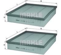 2X MAHLE / KNECHT Filtro Dell'Aria LX 3138