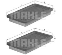 2X MAHLE / KNECHT Filtro Dell'Aria LX 542