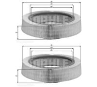 2X MAHLE / KNECHT Filtro Dell'Aria LX 61