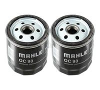 2X MAHLE / KNECHT Filtro Olio OC 90 OF