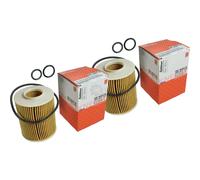 2X MAHLE / KNECHT Filtro Olio OX 163/4D