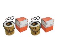 2X MAHLE / KNECHT Filtro Olio OX 166/1D