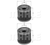 2X MAHLE / KNECHT Filtro Olio OX 406