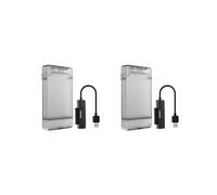 2X Maiwo K104 HDD SSD Enclosure USB 3.0 A 3.0 HDD Hard Drive Enclosure Supporto SSD da 2,5 Pollici Tool Free (Nero)
