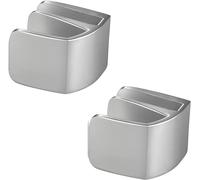 2x Maniglia per Porta Vetro Klemmgriff Glasgriff Argento Opaco 4-6 MM Manico