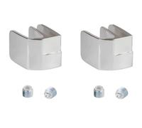2x Maniglia per Porta Vetro Klemmgriff Glasgriff Cromo Lucido 4-6 MM Doppel-Tür