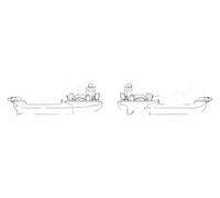 2x Maniglie TOPRAN Retro S+D per VW PASSAT B3/B4