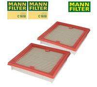 2X MANN-FILTER C 1618 FILTRO D'ARIA FILTRO MOTORE PER NISSAN MICRA II NOTE CUBE