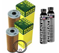 2X MANN-FILTER Filtro Olio H 829/1 X + 2X LIQUI MOLY Cera Tec 3721