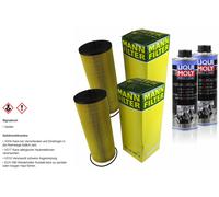 2X MANN-FILTER FILTRO OLIO-HU 12 140 X + 2X LIQUI MOLY Pro-Line Pulizia Motore