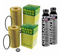 2X MANN-FILTER Filtro Olio HU 718/1 K + 2X LIQUI MOLY Cera Tec 3721