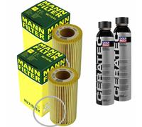 2X MANN-FILTER Filtro Olio HU 719/8 X + 2X LIQUI MOLY Cera Tec 3721
