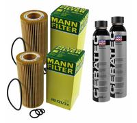 2X MANN-FILTER Filtro Olio HU 721/3 X + 2X LIQUI MOLY Cera Tec 3721