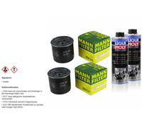 2X MANN-FILTER FILTRO OLIO MW 64 + 2X LIQUI MOLY Pro-Line Pulizia Motore