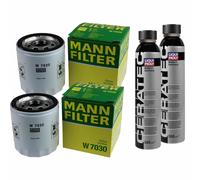 2X MANN-FILTER Filtro Olio W 7030 + 2X LIQUI MOLY Cera Tec 3721