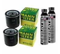 2X MANN-FILTER Filtro Olio W 712/83 + 2X LIQUI MOLY Cera Tec 3721