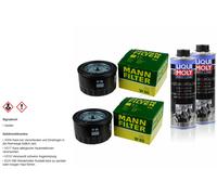 2X MANN-FILTER FILTRO OLIO W 86 + 2X LIQUI MOLY Pro-Line Pulizia Motore