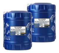 2x MANNOL 10 Litro TS-18 15W-40 CK-4 Leichtlauf-Motoröl Api CK-4 / Sn Acea E7/E9