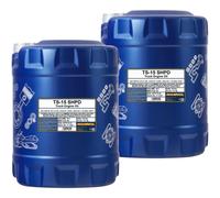 2X MANNOL 10L TS-15 SHPD 20W-50 Olio Motore API CI-4/SL ACEA E7 A3/B4 JASO DH-1