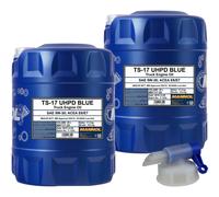 2X MANNOL 20 Litri TS-17 UHPD Blue 5W-30 Leichtlauf-Olio Motore ACEA E6/E7