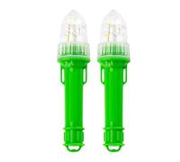 2x Marine Signal Flares, Safety Navigation Lights, Waterproof Boating Beacons, Strong Visibility for Fishing Kayaking, Twin Pack for Night Travel, EmergencyLighting Tool, Green