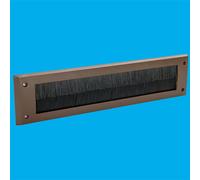 2x Marrone PVC Porta Lettera Scatola Paraspifferi Spazzola Sigillo, 338 X 78 MM